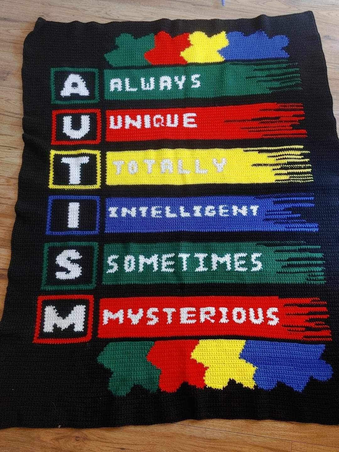 Autism Inspire Graphghan Pattern