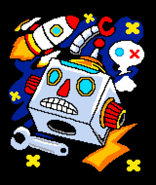 Robo Space Crochet Graphghan Pattern