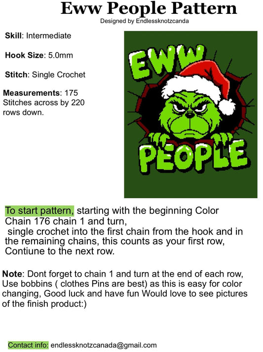 Eww people Crochet Graphghan Pattern