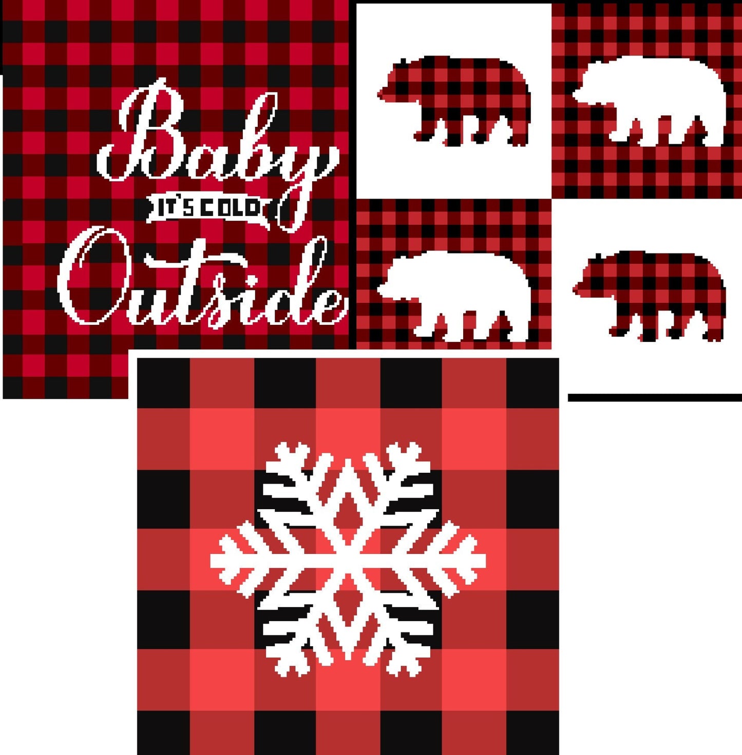 Plaid Christmas Graphghan Bundle