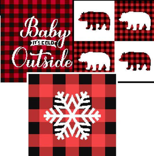 Plaid Christmas Graphghan Bundle