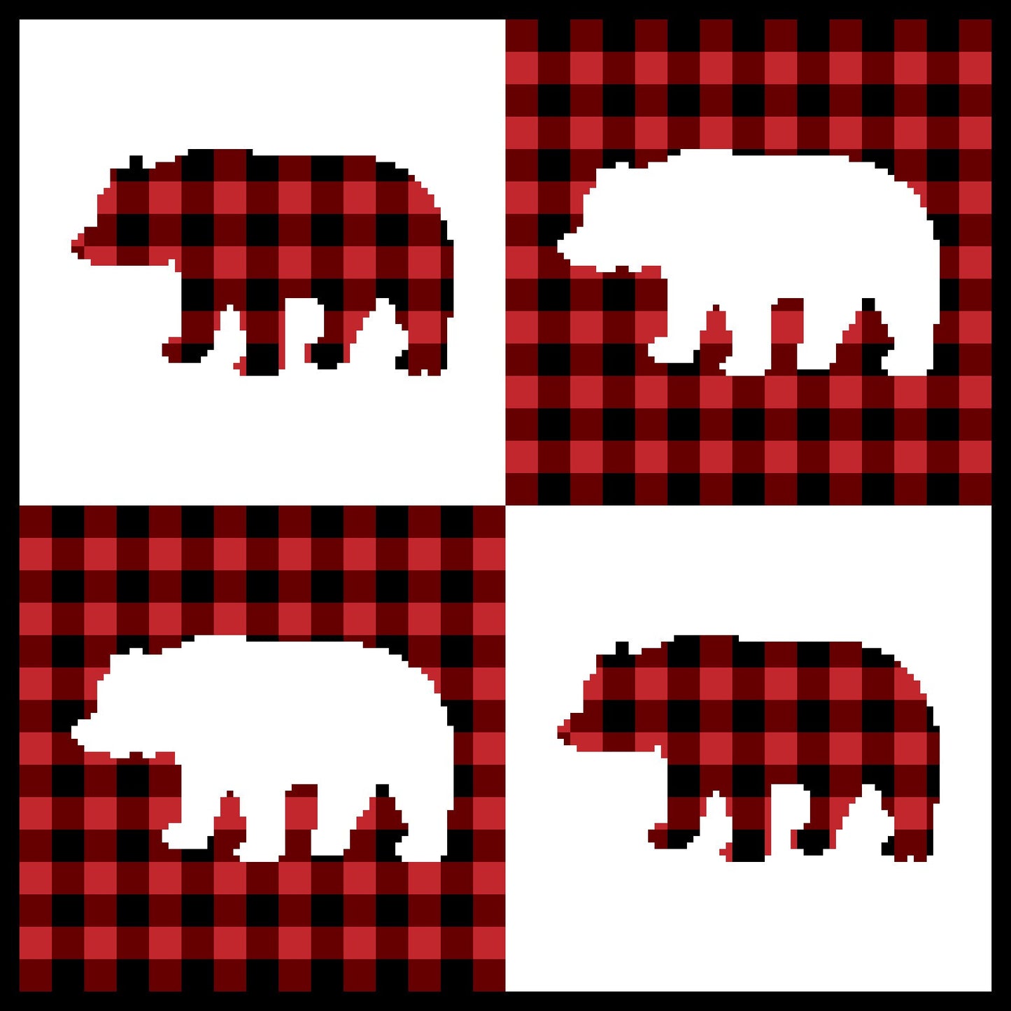 Plaid Bear Graphghan Pattern