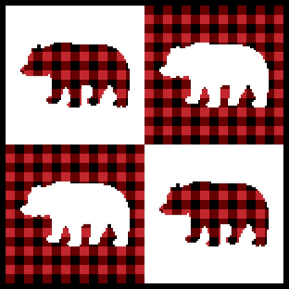 Plaid Bear Graphghan Pattern