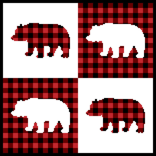 Plaid Bear Graphghan Pattern