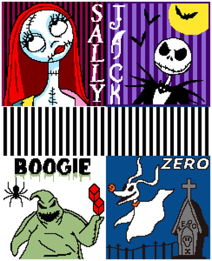 Spooky Characters  3 options Graphghan Crochet Pattern ( leaving end of October) NBC