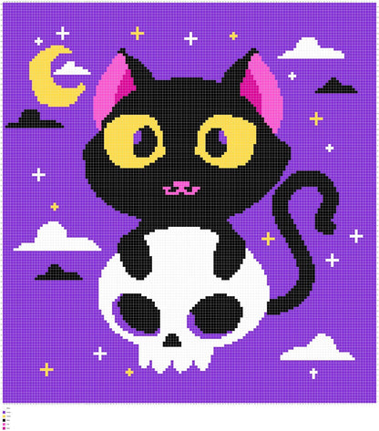 Spooky Cat Graphghan Pattern