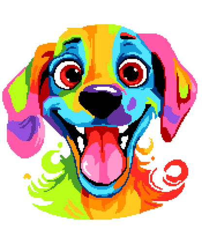 Dog Of Colors Graphghan Crochet Pattern