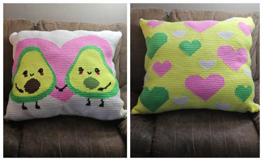 Avacado Love Crochet Graphghan Pillow Pattern