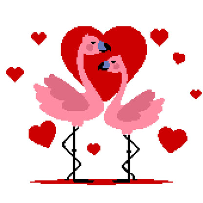 Flamingo Love Graphghan Pattern