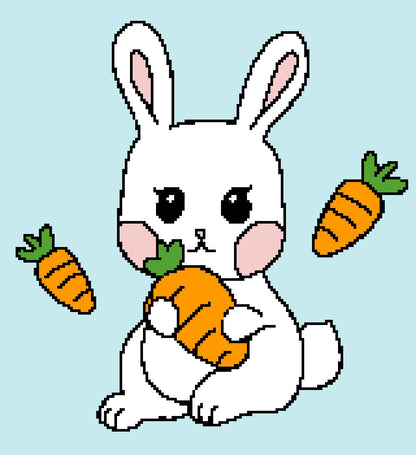 Carrot Bunny Crochet Graphghan Pattern