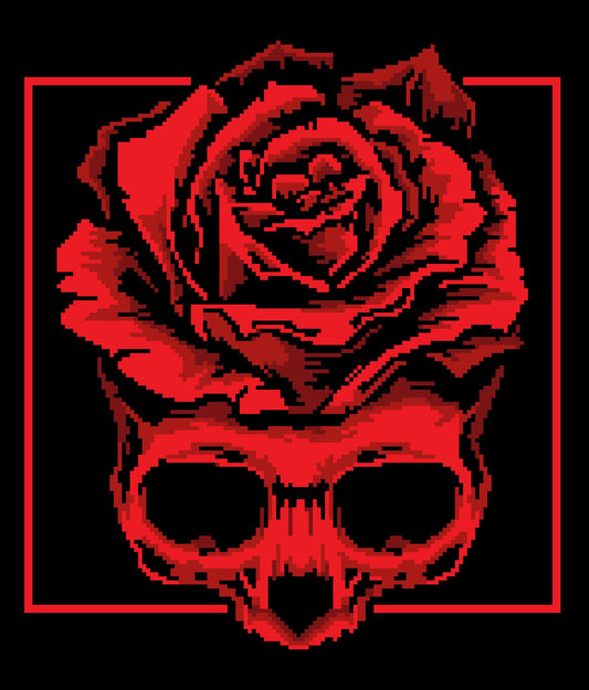 Rose Skull Graphghan Pattern
