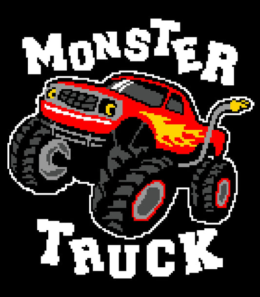 Monster Truck Graphghan Pattern