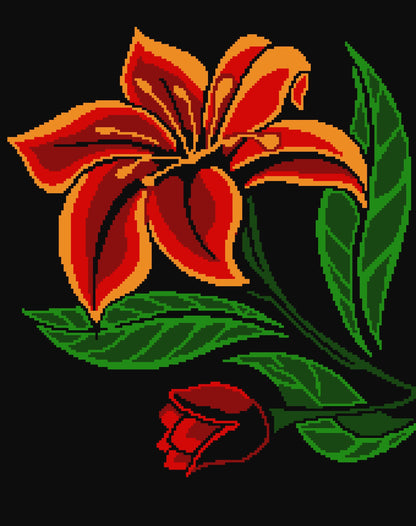 Sunset flower Graphghan Crochet Pattern