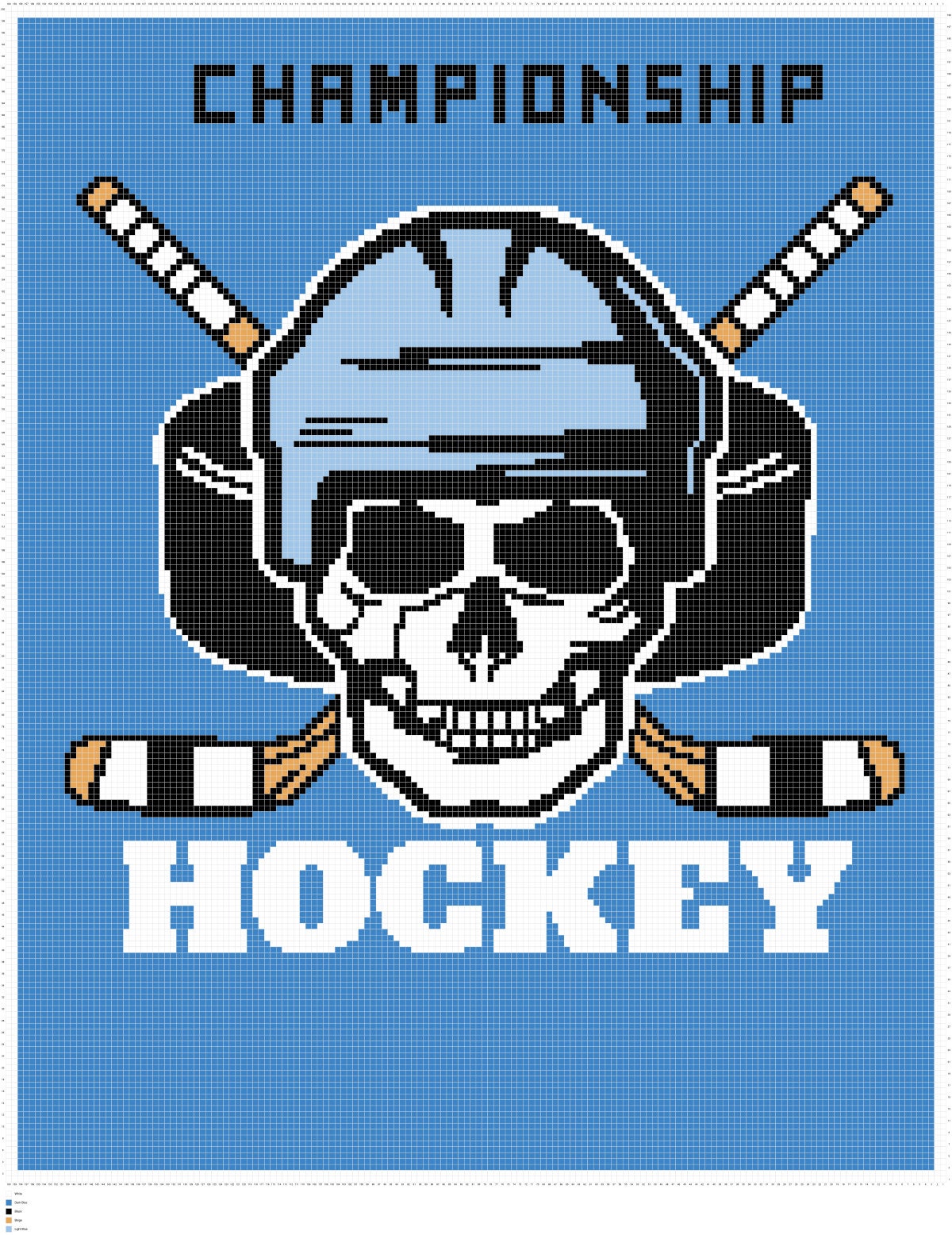 Hockey Shull Graphghan Pattern