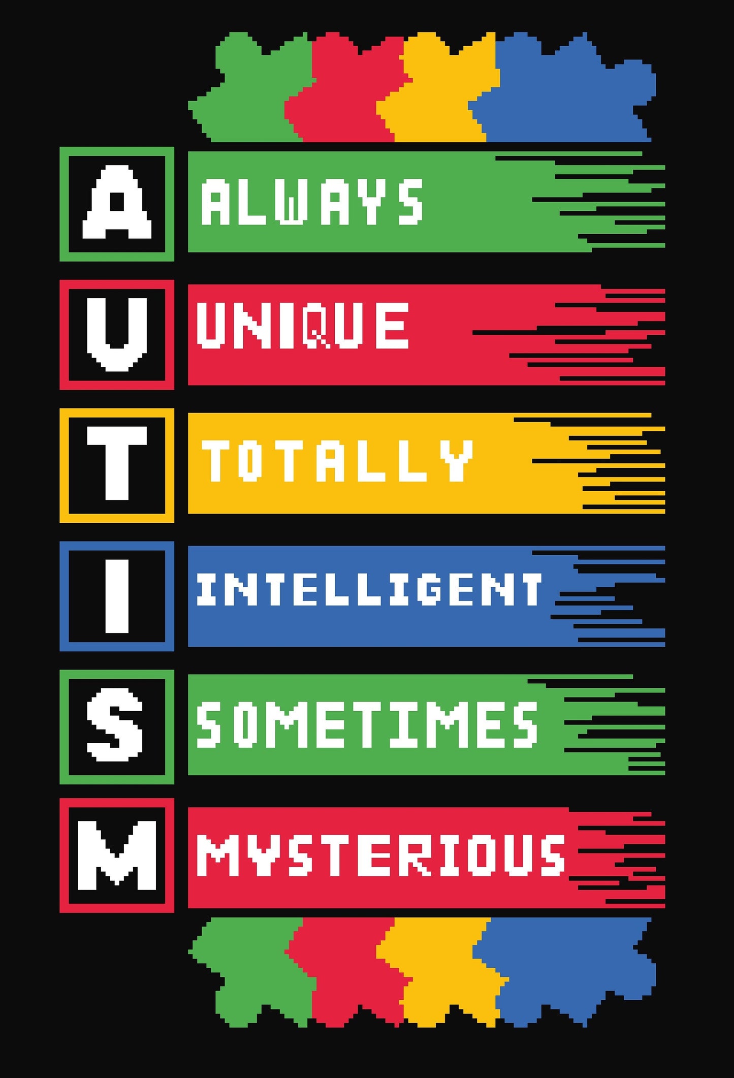 Autism Inspire Graphghan Pattern