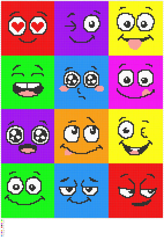 Emotion Graphghan Pattern, Single size