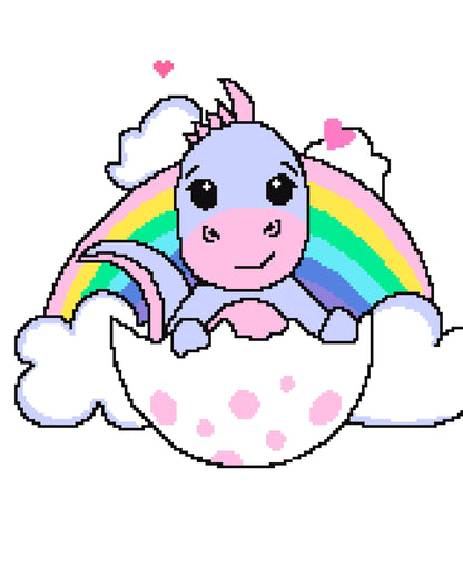 Dino egg Graphghan Crochet Pattern