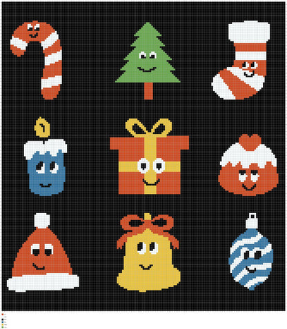 Christmas Symbol Graphghan Pattern