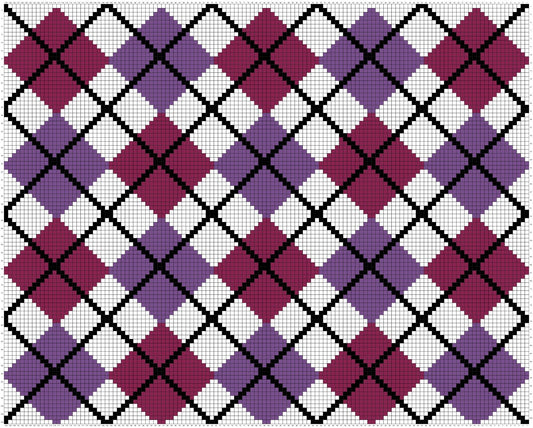 Diamond Plaid Throw Graphghan Pattern