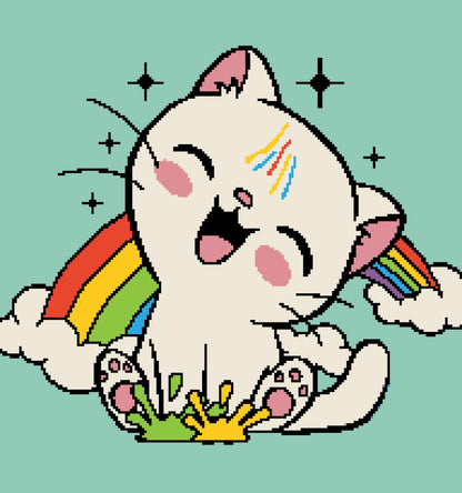 Rainbow Meow Graphghan Crochet Pattern