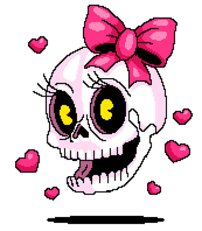 Mrs Skull Love Crochet Graphghan Pattern