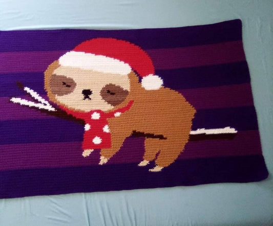 Christmas Sloth Graphghan Pattern