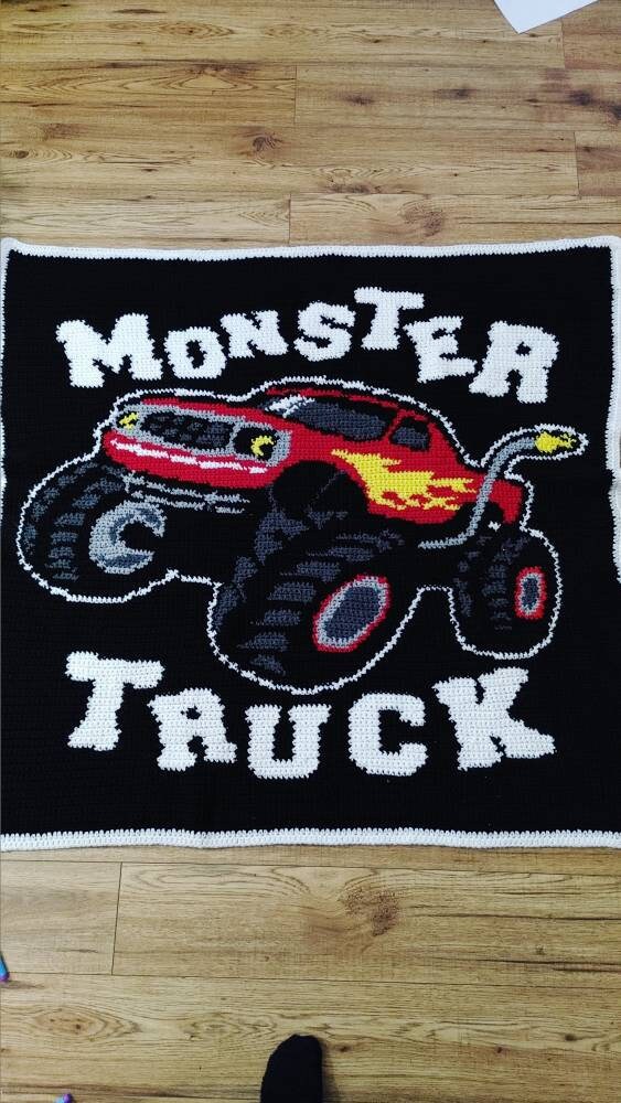 Monster Truck Graphghan Pattern
