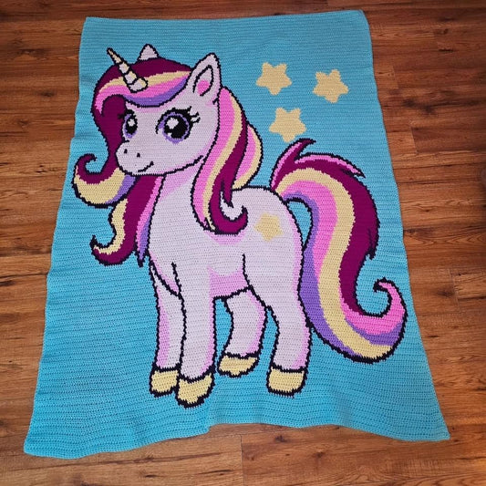 Magic Pony Graphghan Crochet Pattern