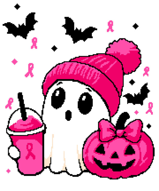 Breast  Cancer Ghost  Crochet Graphghan Pattern