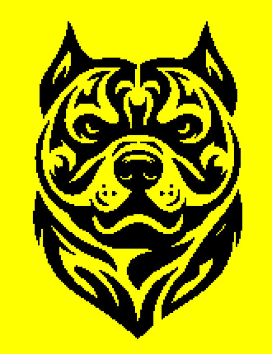 Pitbull Tribal Crochet Graphghan Pattern