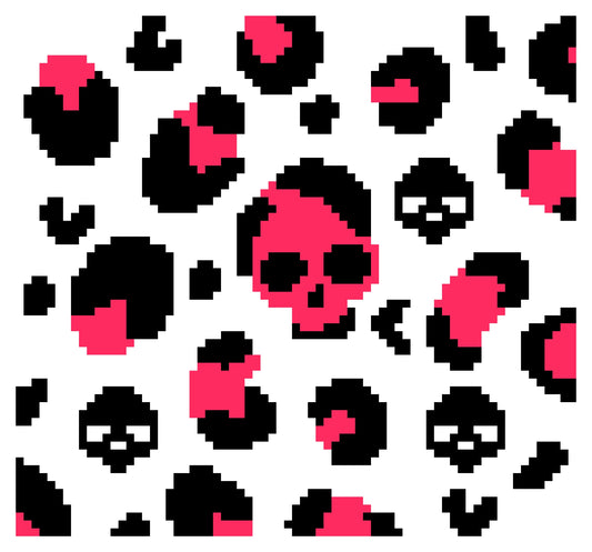 Skull Cheetah Tapestry Crochet Graphghan Pattern
