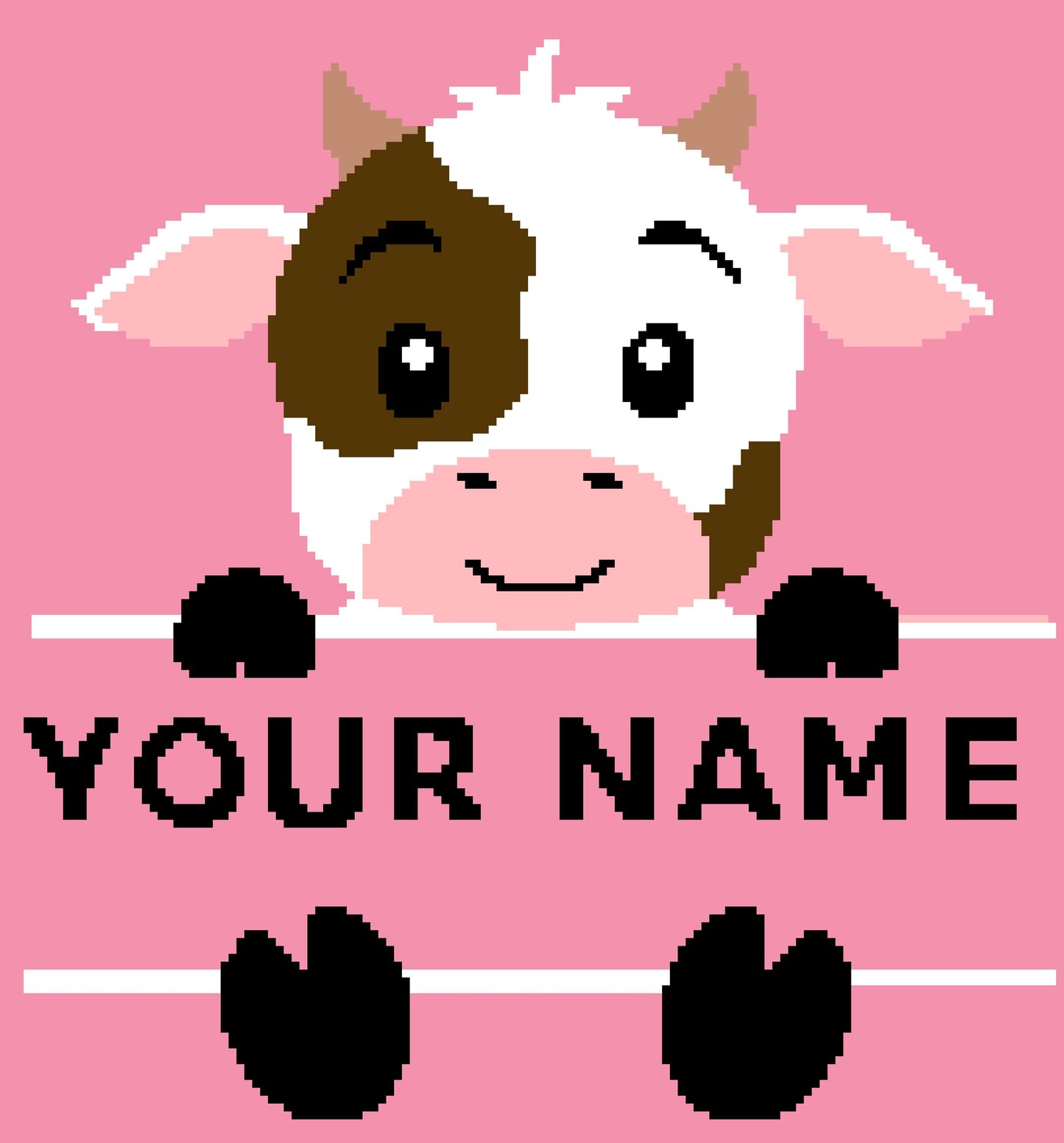 Custom Baby size Cow Graphghan Pattern