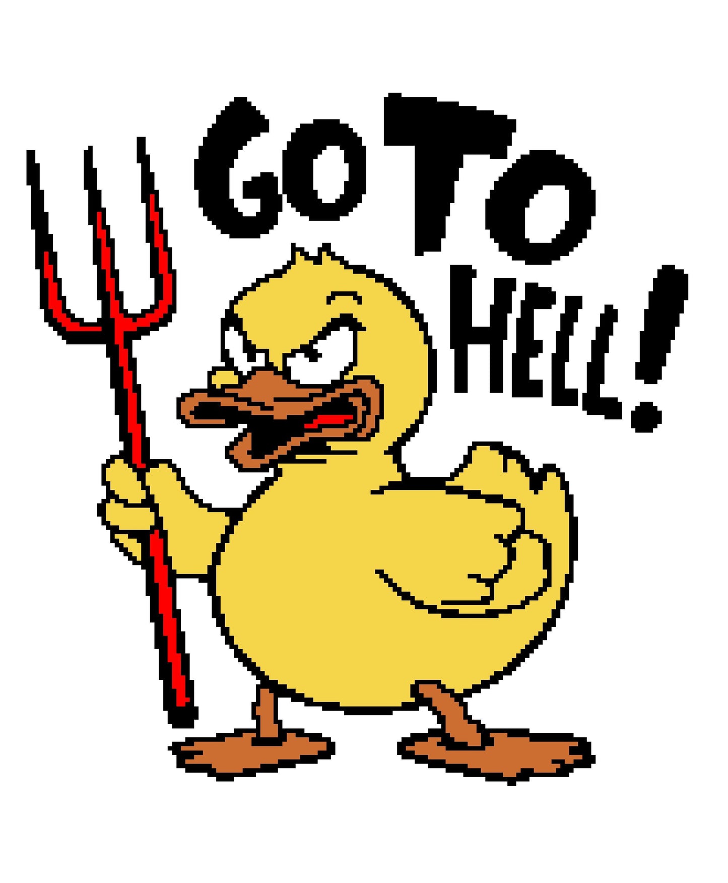Go To Hell Duck Graphghan Crochet Pattern