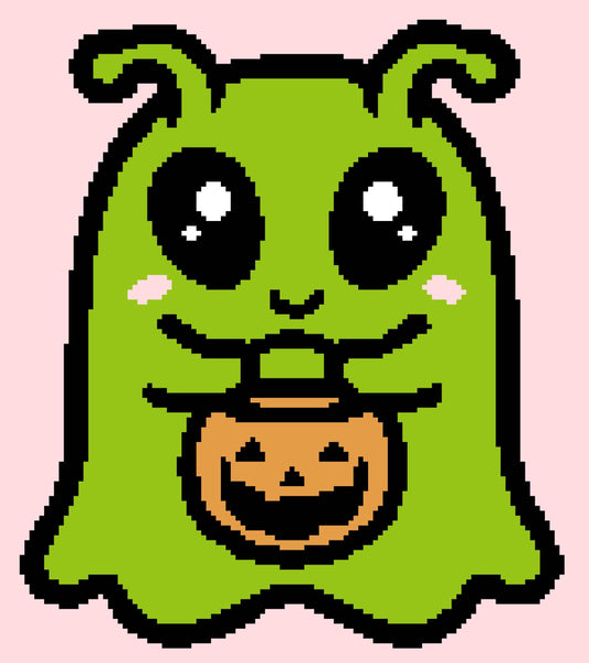 Trick Or Treat Ghost Tapestry Crochet Graphghan Pattern