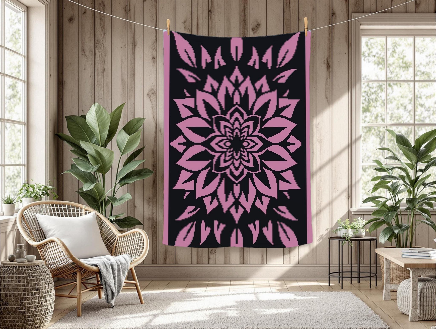 Flower Blaze  Graphghan Crochet Pattern