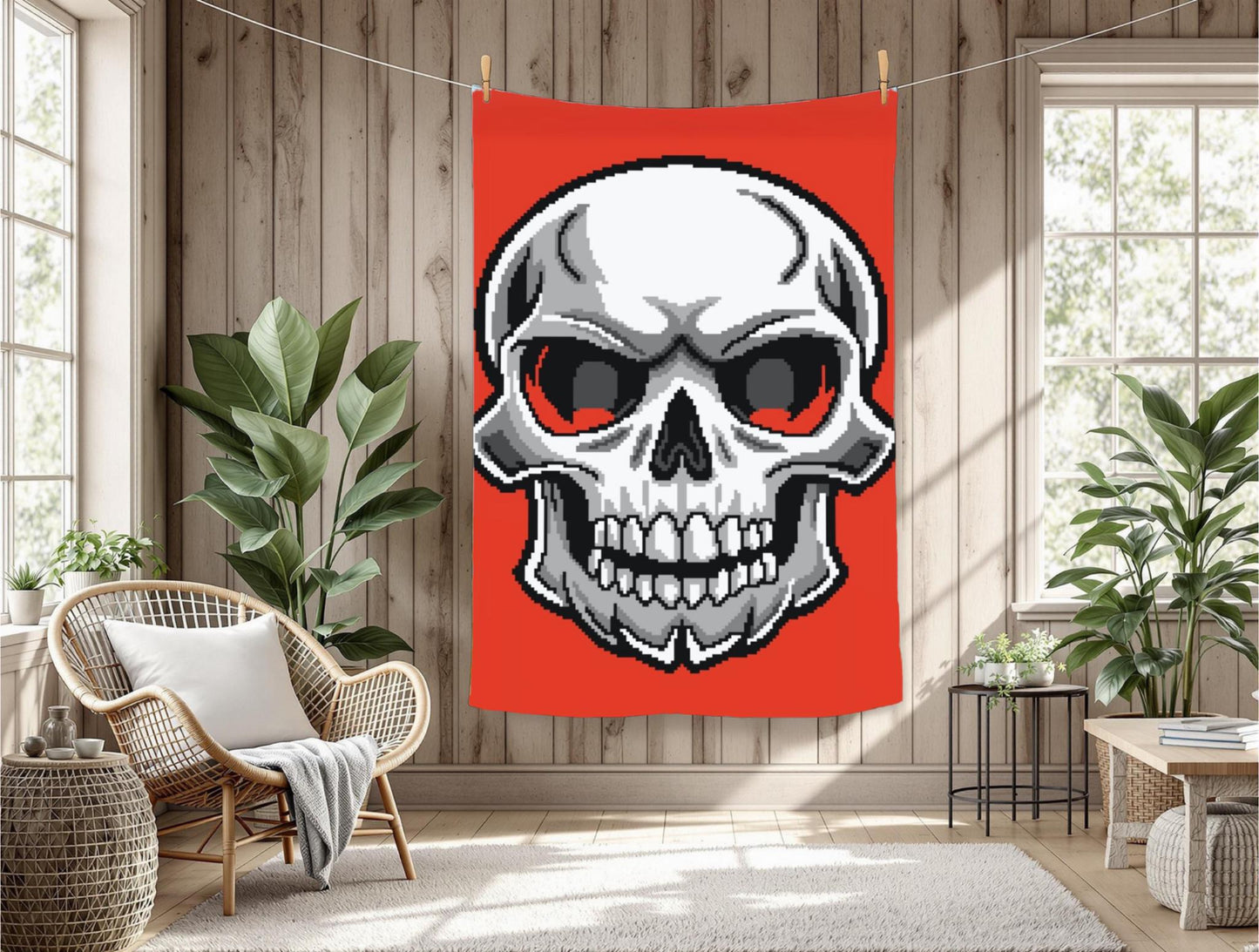 Skully Skull Crochet Graphghan Pattern