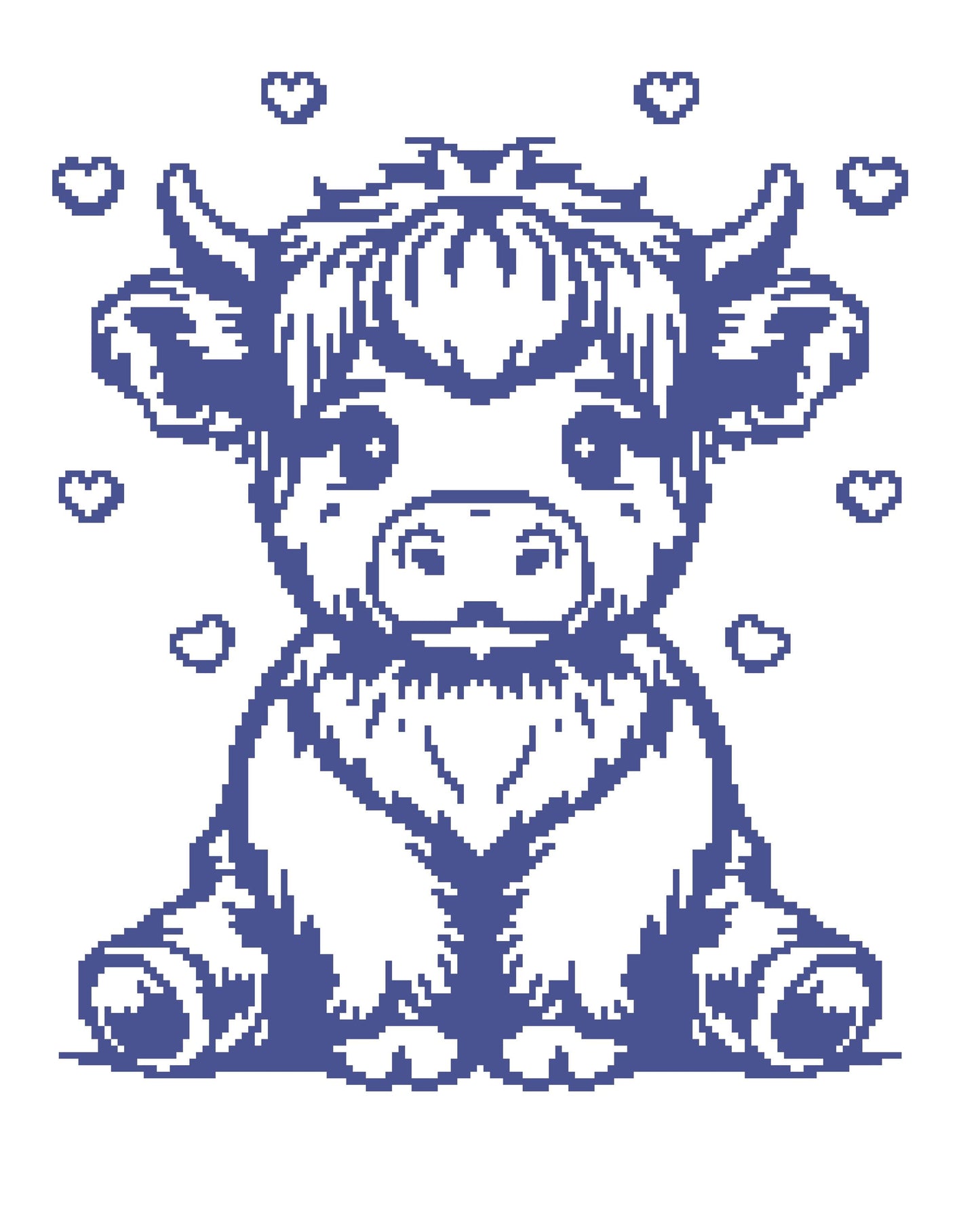 Daisy cow Crochet Graphghan Crochet Pattern