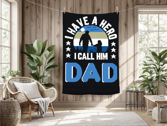 My Dads A Hero Graphghan Crochet Pattern