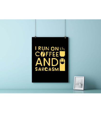 Coffee And Sarcasm Tapestry Crochet Graphghan Pattern