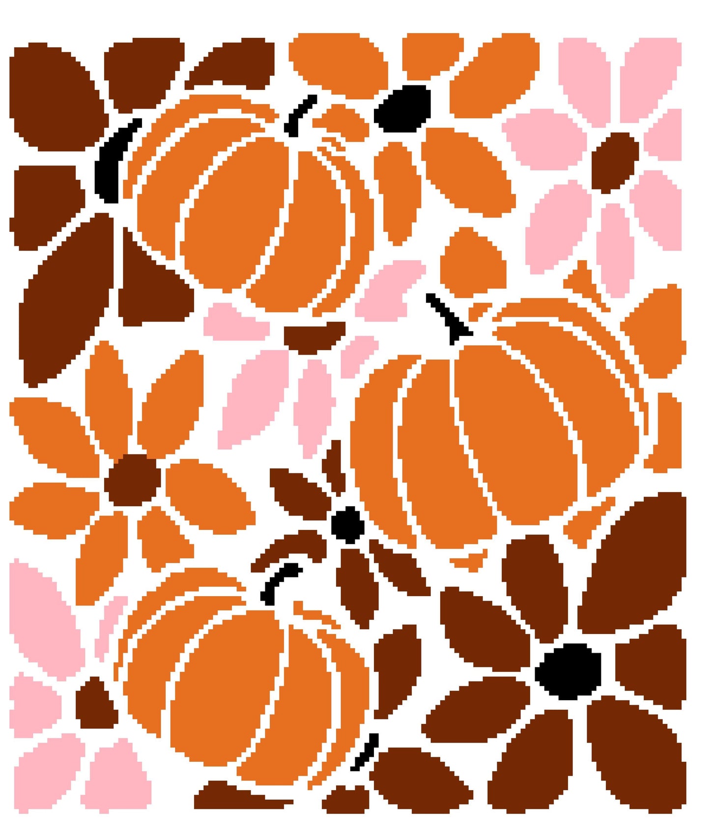 Pumpkin  Patchy Crochet Graphghan Pattern