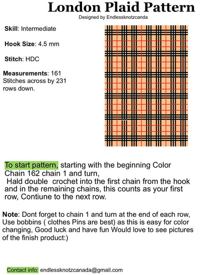 London Plaid Crochet Graphghan Pattern