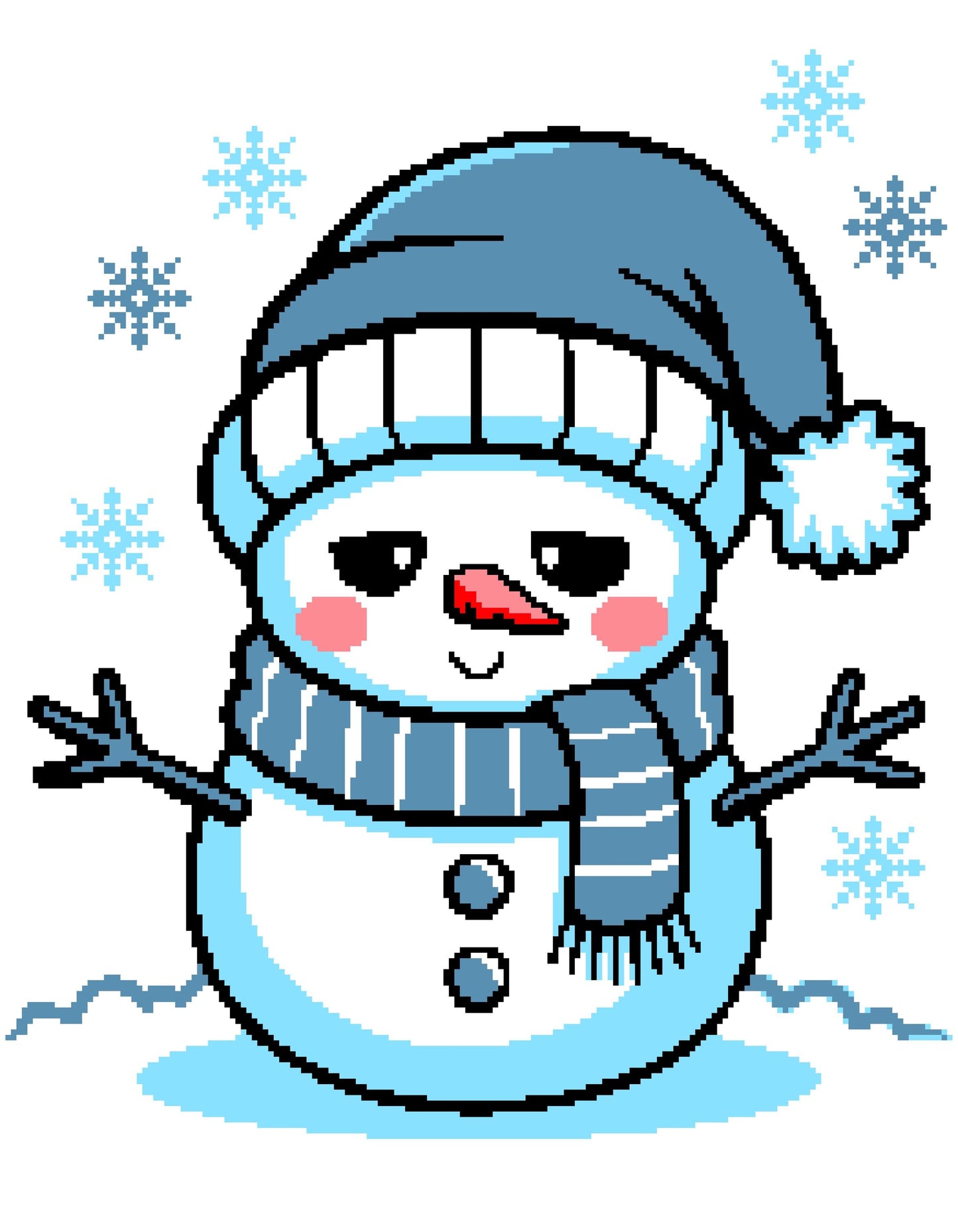 Snowman Hug Crochet  Graphghan Pattern